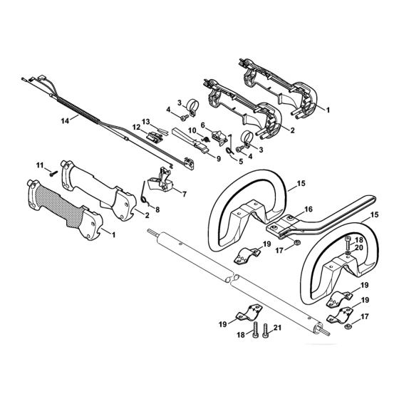 Stihl FS90 FS90r Handle Assembly