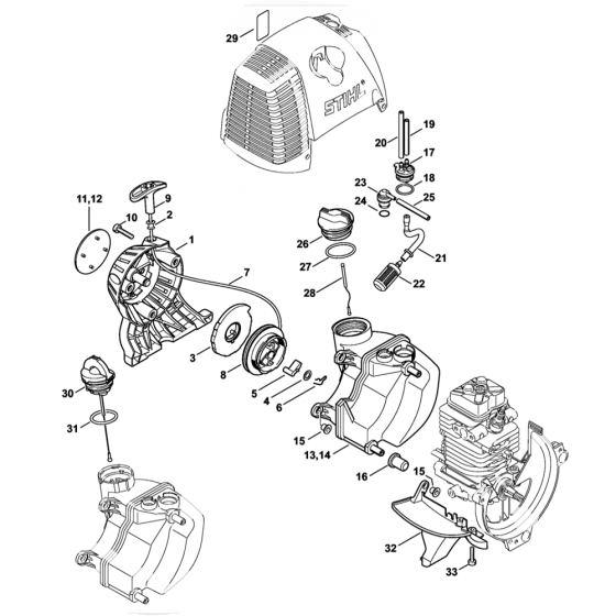 Stihl FS90 FS90r Parts