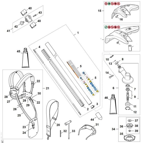 Stihl FSA 120 Parts