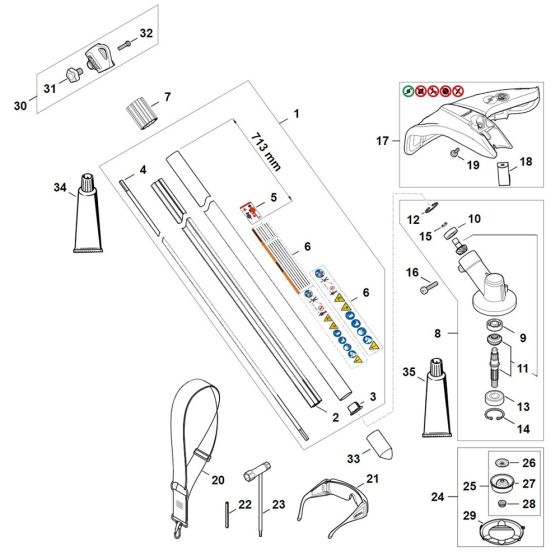 Stihl FSA 120 R Parts