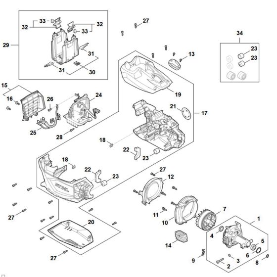 Stihl FSA 400 Motor Assembly