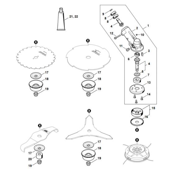 Gear Head Assembly for Stihl FSA 400