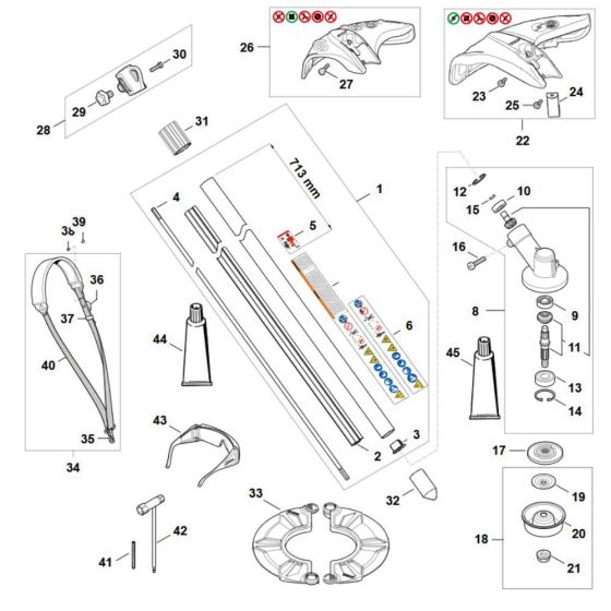 Gear Head Assembly for Stihl FSA 80R