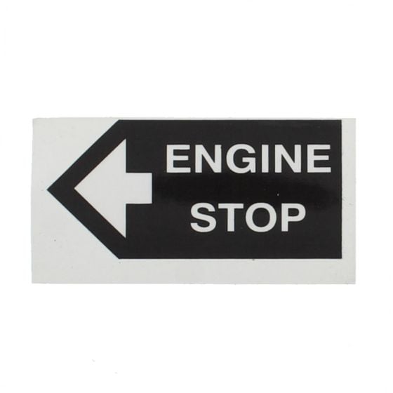 Decal Engine Stop for Winget 4B2500, 4B3000 Dumpers - FSE357