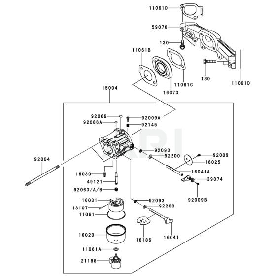 Carburettor for Kawasaki FT691V Engine