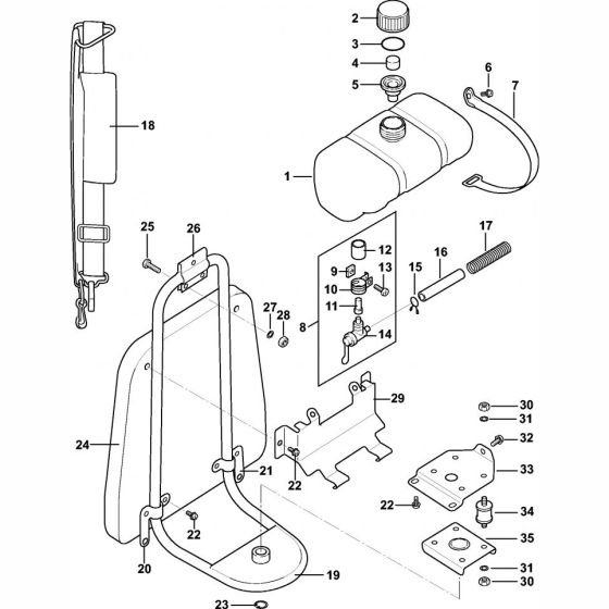 Fuel Tank & Backplate for FR3001