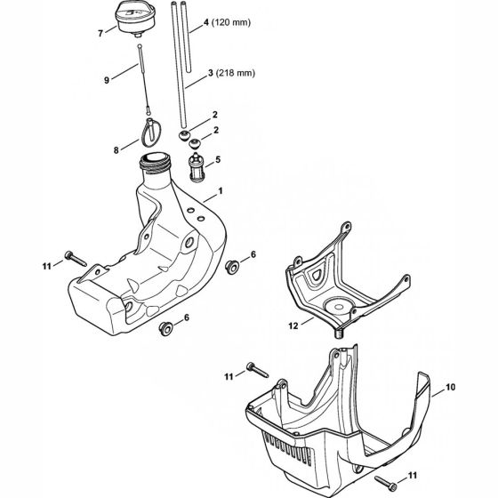 Fuel Tank Assembly for Stihl FR230