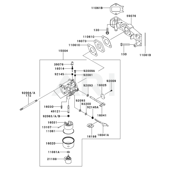 Carburettor for Kawasaki FX541V Engine