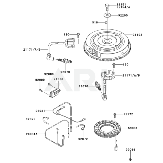 Electric Equipment for Kawasaki FX600V Engine