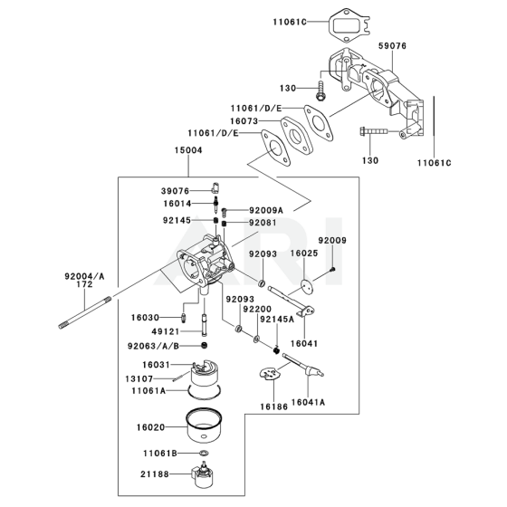 Carburettor for Kawasaki FX600V Engine