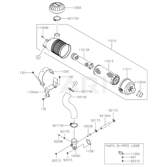 Air Filter / Muffler for Kawasaki FX691V Engine