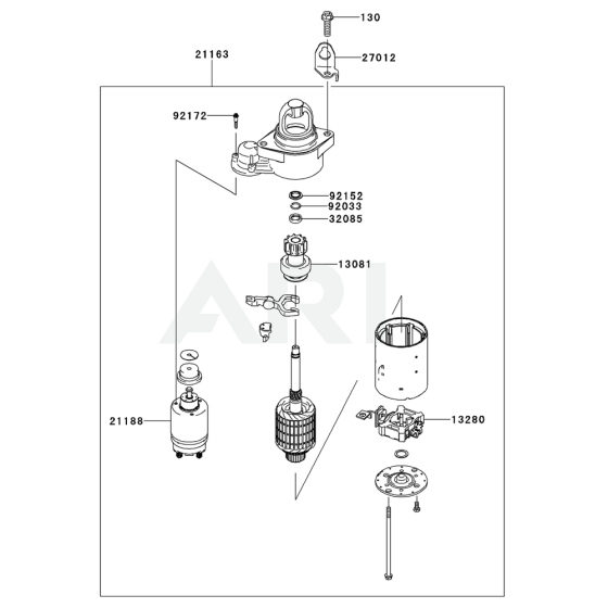 Starter for Kawasaki FX751V Engine