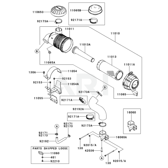 Air Filter / Muffler for Kawasaki FX801V Engine