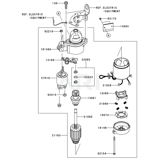 Starter for Kawasaki FX850V Engine