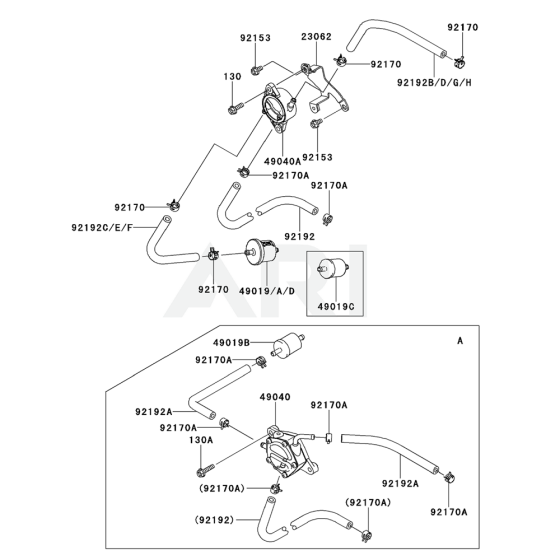 Fuel Tank / Fuel Valve for Kawasaki FX921V Engine