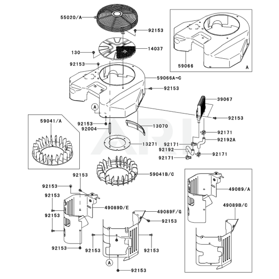 Cooling Equipment for Kawasaki FX921V Engine