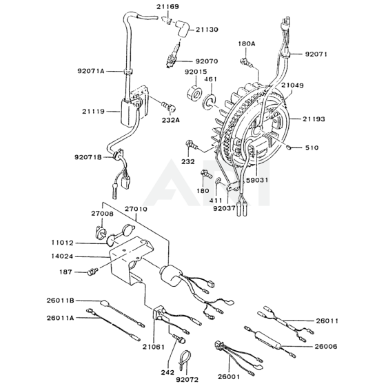 Electric Equipment for Kawasaki FZ340G Engine