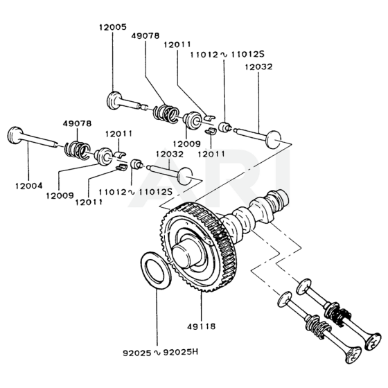 Valve / Camshaft for Kawasaki FZ790D Engine