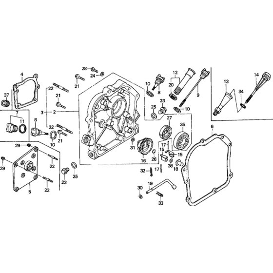 Crankcase Cover Assembly for Honda G100 Engines