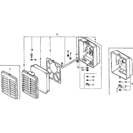 Air Cleaner Assembly for Honda G100K2 Engines