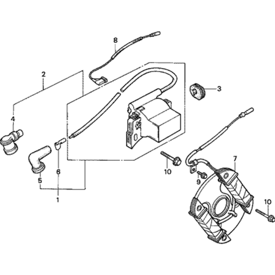 Ignition Coil Assembly for Honda G100K2 Engines