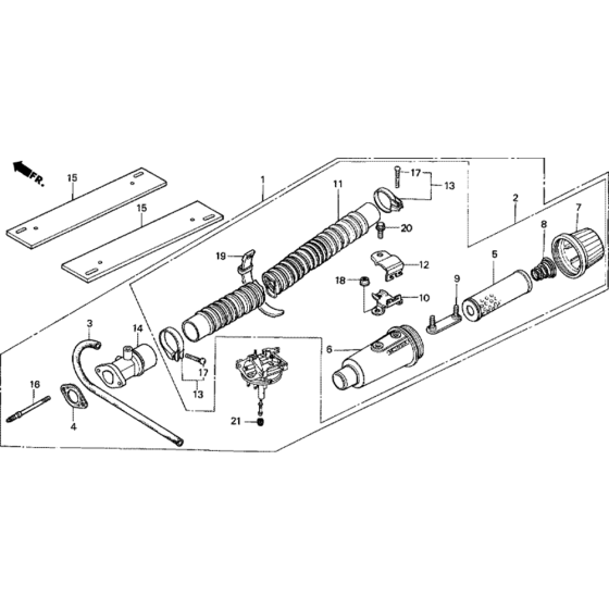 Snorkel Air Filter Assembly for Honda G150 Engines