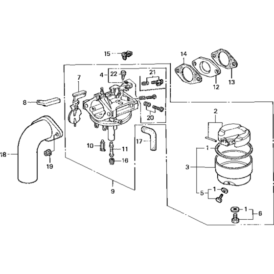 Carburetor Assembly for Honda G150K1 Engines