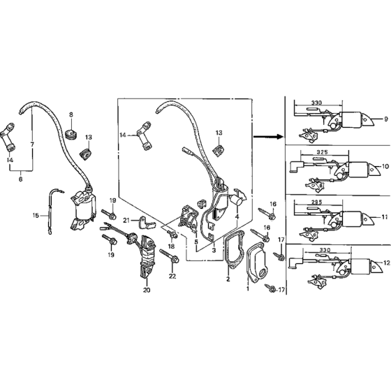 Ignition Coil Assembly for Honda G150K1 Engines