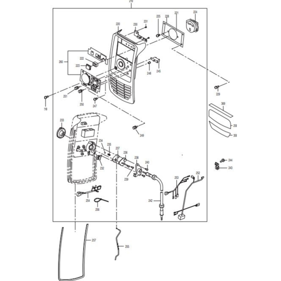 Control Panel Assemblyfor Makita G1700I Generators