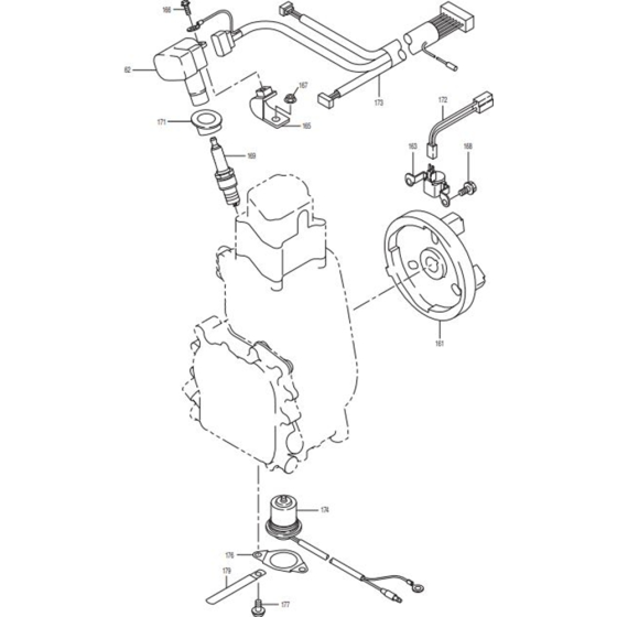 Flywheel Assemblyfor Makita G1700I Generators