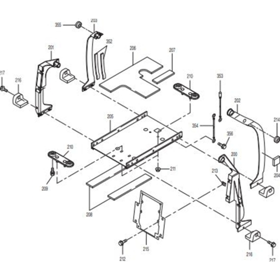 Front & Rear Frame Assemblyfor Makita G1700I Generators