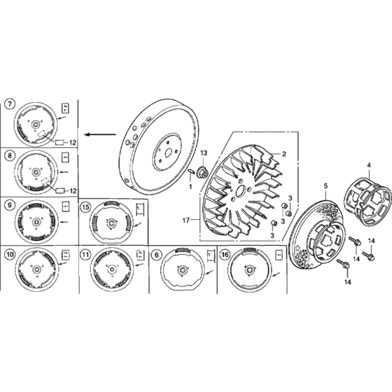 Flywheel Assembly for Honda G200 Engines