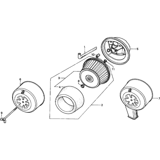 Air Filter 2 Assembly for Honda G200 Engines 1298562-1556857