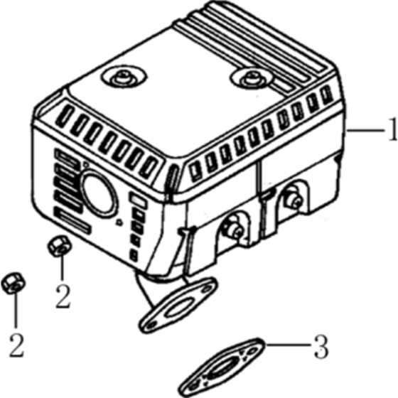 Muffler Assembly for Loncin G200FD (196cc, 6.5hp) Engine