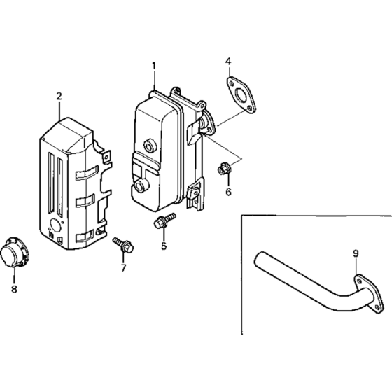 Muffler  Assembly for Honda G200K1 Engines