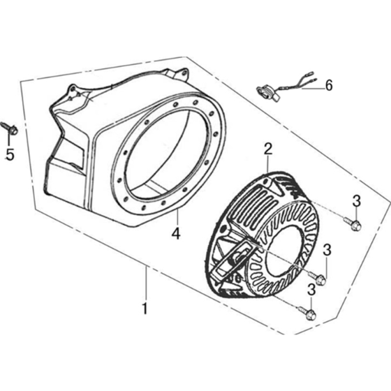 Starter Assembly for Loncin G270F C Shaft (270cc, 8hp) Engine