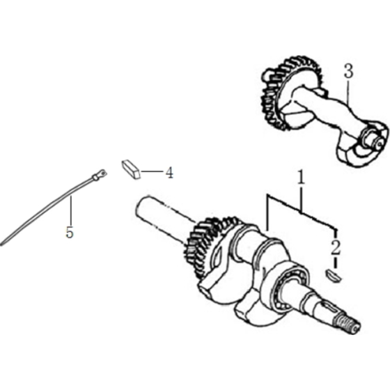 Crankshaft Assembly for Loncin G270FD (270cc, 8hp) Engine