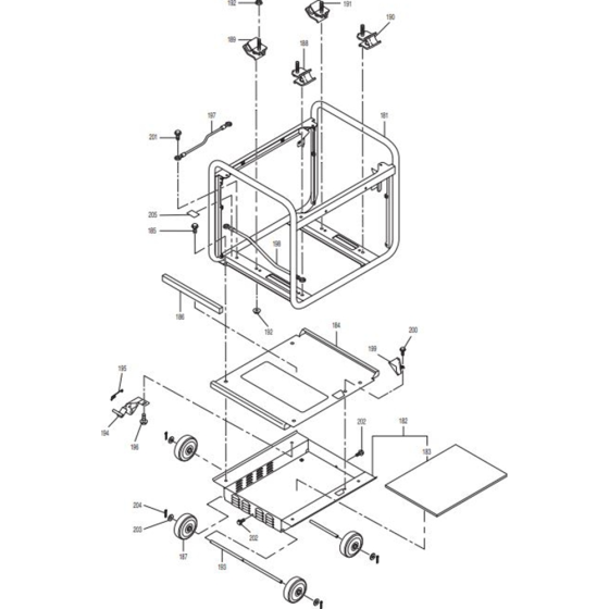 Mount Assemblyfor Makita G2800IS Generators