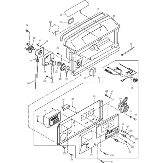 Monitor Assemblyfor Makita G2800IS Generators