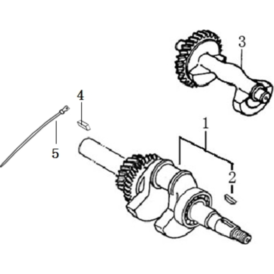 Crankshaft Assembly for Loncin G340FD (337cc, 10hp) Engine