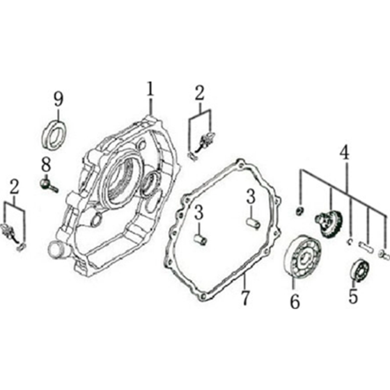 Crankcase Cover Assembly for Loncin G390F I Shaft (389cc, 11hp) Engine