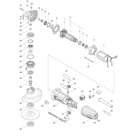 Makita GA5030R Assembly