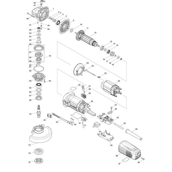 Makita GA5040C Assembly