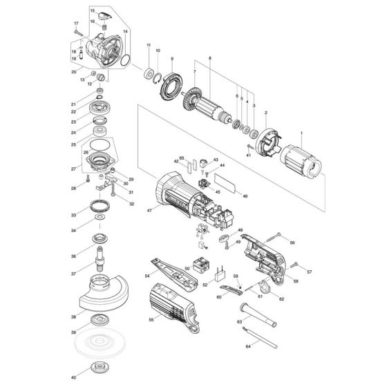Makita GA5050 Assembly