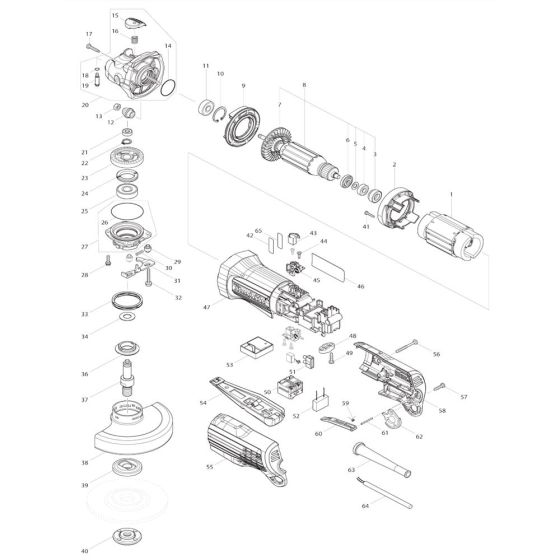 Makita GA5050R Assembly