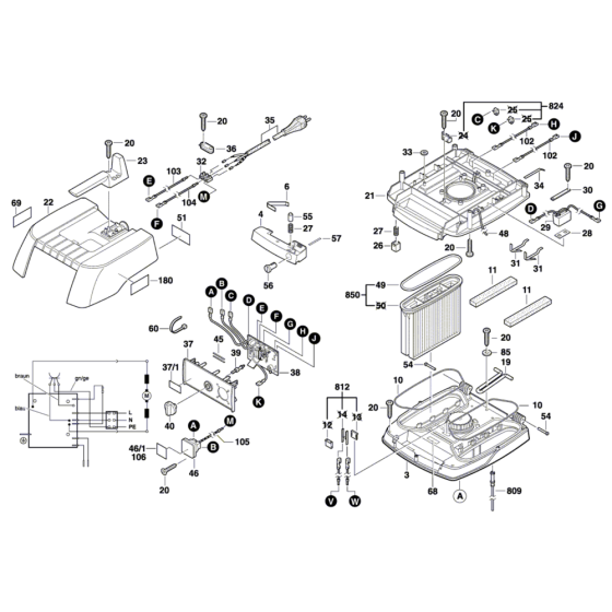 Wet/ Dry Extractor Assembly for Bosch GAS 25 L SFC