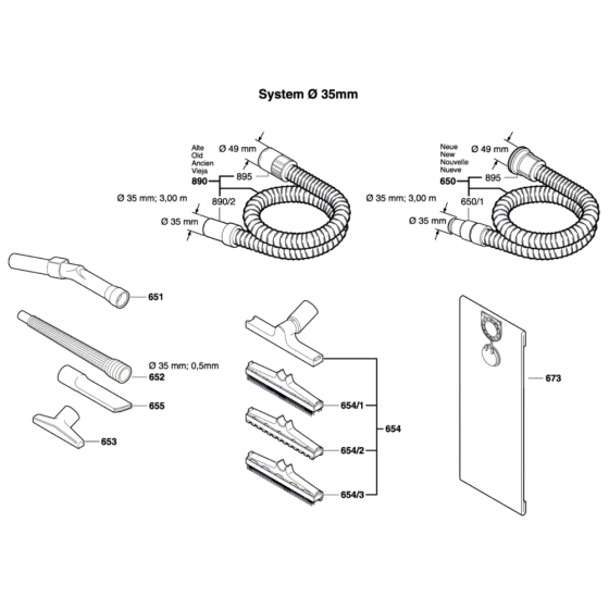 Wet/ Dry Extractor Assembly-2 for Bosch GAS 25 L SFC