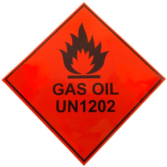 Gas Oil Hazard Warning Label