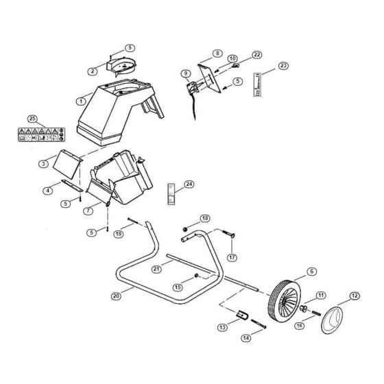 Basic Unit Assembly for Stihl/ Viking GB 370 Petrol Shredder