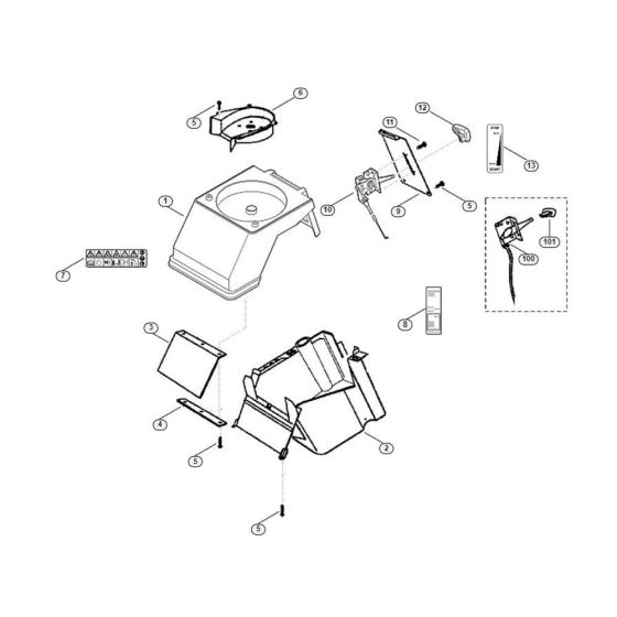 Housing Assembly  for Stihl/ Viking GB 370.2 S Petrol Shredder